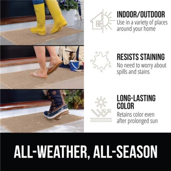 Front Door Mat, Indoor Outdoor Ultra Absorbent Moisture Guard Doormat - Picture 5 of 7